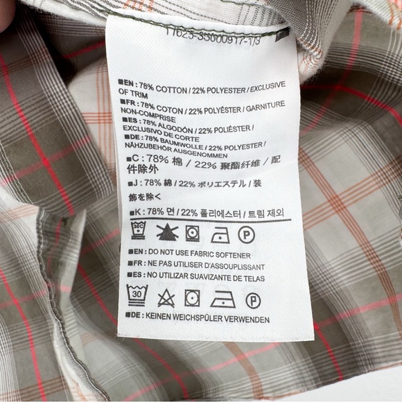 Arc’teryx Plaid Long Sleeve Button Down Shirt Brown Red Pink Orange Off White SM - Picture 6 of 13